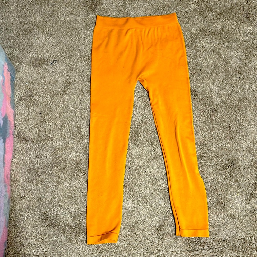 Orange leggings